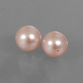 Perla naturale rosa da 6,17 ct, sfera / palla, opaco