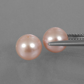 Perla naturale rosa da 6,17 ct, sfera / palla, opaco