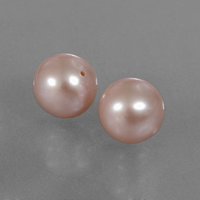 Perla naturale rosa da 7,10 ct, sfera / palla, opaco