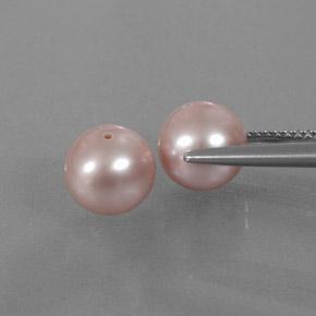 Perla naturale rosa da 5,94 ct, sfera / palla, opaco