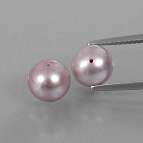 Perla naturale rosa da 6,22 ct, sfera / palla, opaco