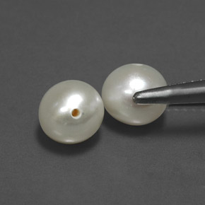 Perla naturale crema da  ct, sfera / palla, opaco