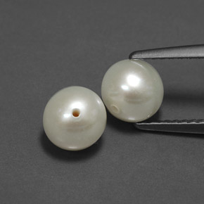 Perla naturale crema da  ct, sfera / palla, opaco