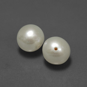 Perla naturale crema da  ct, sfera / palla, opaco