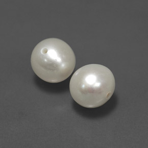Perla naturale crema da  ct, sfera / palla, opaco