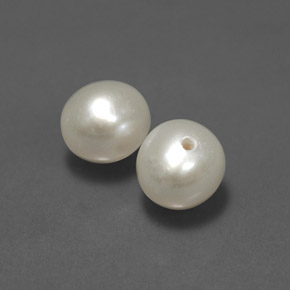 Perla naturale crema da  ct, sfera / palla, opaco