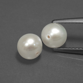 Perla naturale crema da  ct, sfera / palla, opaco