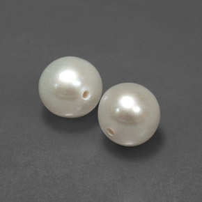 Perla naturale crema da  ct, sfera / palla, opaco