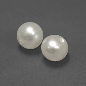 Perla naturale crema da  ct, sfera / palla, opaco