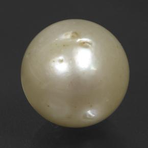 Perla Dorato chiaro naturale da 11.08 ct, Sfera, Opaco