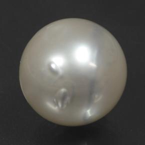 Perla Grigio chiaro naturale da 12.39 ct, Sfera, Opaco
