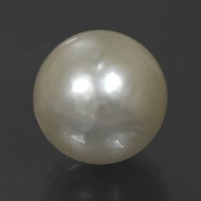 Perla Color crema naturale da 10.48 ct, Sfera, Opaco