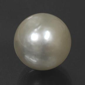 Perla Color crema naturale da 10.48 ct, Sfera, Opaco