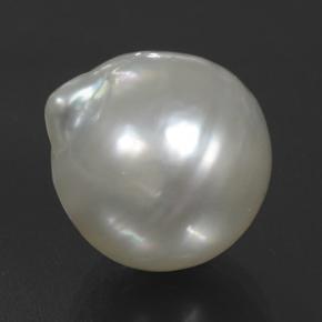 Perla naturale grigio da 10,09 ct, taglio a pera, opaco