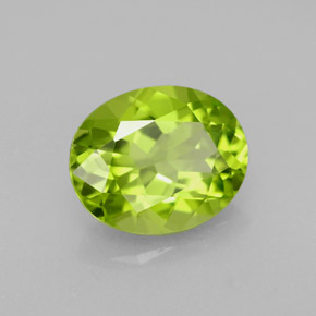 Peridoto naturale verde da 2,19 ct, taglio ovale, VS