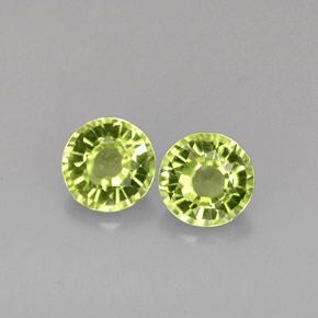 Peridoto naturale verde da  ct, taglio rotondo, VVS-VS