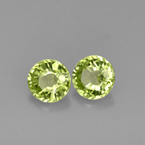 Peridoto naturale verde da  ct, taglio rotondo, VVS-VS