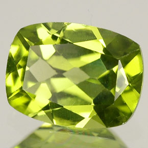 Peridoto naturale verde da 1,45 ct, taglio a cuscino, VVS-VS