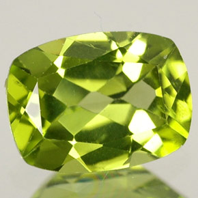 Peridoto naturale verde da 1,45 ct, taglio a cuscino, VVS-VS