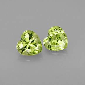 Peridoto naturale verde da  ct, a forma di cuore, VS