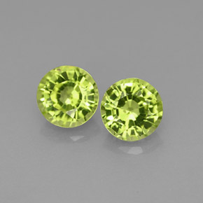 Peridoto naturale verde da  ct, taglio rotondo, VS