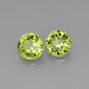 Peridoto naturale verde da  ct, taglio rotondo, VS