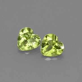 Peridoto naturale verde da  ct, a forma di cuore, VS