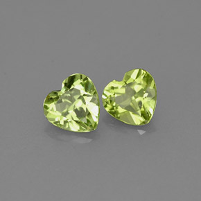 Peridoto naturale verde da  ct, a forma di cuore, VS