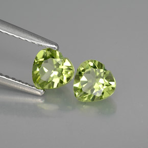 Peridoto naturale verde da  ct, a forma di cuore, VS