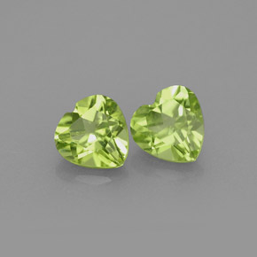 Peridoto naturale verde da  ct, a forma di cuore, VS
