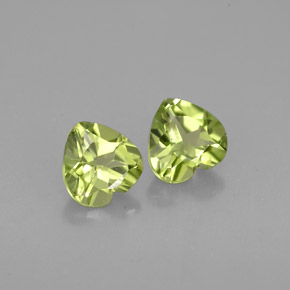Peridoto naturale verde da  ct, a forma di cuore, VS