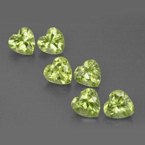 Peridoto naturale verde da  ct, a forma di cuore, VS
