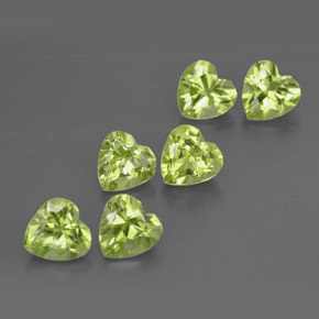 Peridoto naturale verde da  ct, a forma di cuore, VS