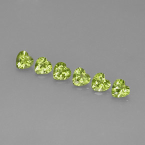 Peridoto naturale verde da  ct, a forma di cuore, VS