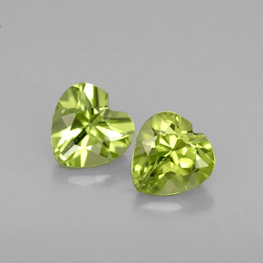 Peridoto naturale verde da  ct, a forma di cuore, VS