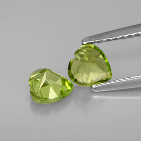 Peridoto naturale verde da  ct, a forma di cuore, VS
