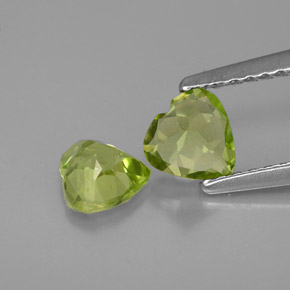 Peridoto naturale verde da  ct, a forma di cuore, VS