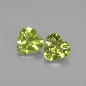 Peridoto naturale verde da  ct, a forma di cuore, VVS-VS