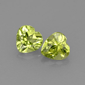 Peridoto naturale verde da  ct, a forma di cuore, VS