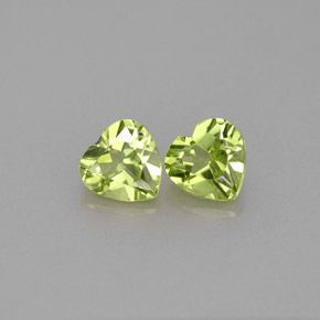 Peridoto naturale verde da  ct, a forma di cuore, VS