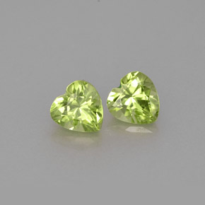 Peridoto naturale verde da  ct, a forma di cuore, VS