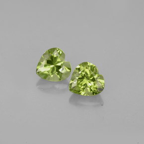 Peridoto naturale verde da  ct, a forma di cuore, VS