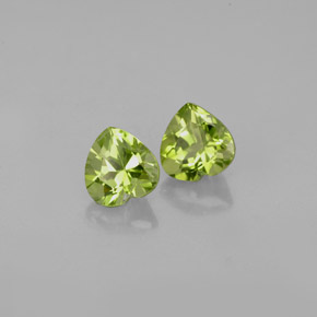 Peridoto naturale verde da  ct, a forma di cuore, VS