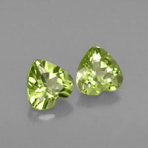 Peridoto naturale verde da  ct, a forma di cuore, VS