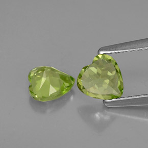 Peridoto naturale verde da  ct, a forma di cuore, VS