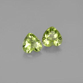Peridoto naturale verde da  ct, a forma di cuore, VS