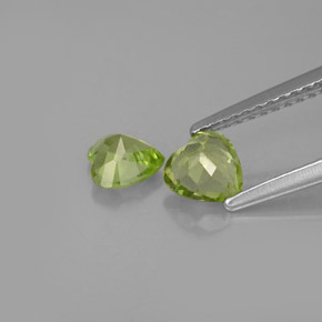 Peridoto naturale verde da  ct, a forma di cuore, VS