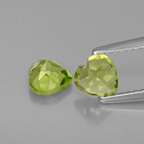 Peridoto naturale verde da  ct, a forma di cuore, VS