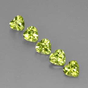 Peridoto naturale verde da  ct, a forma di cuore, VS