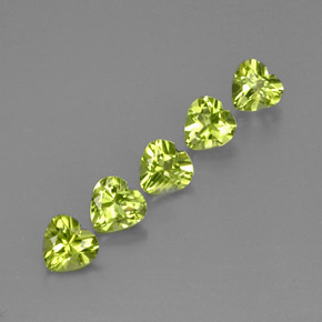 Peridoto naturale verde da  ct, a forma di cuore, VS